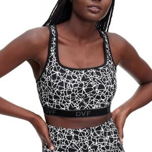 NWT DVF for Target Diane von Furstenberg Racerback Cracked Glass Sports Bra